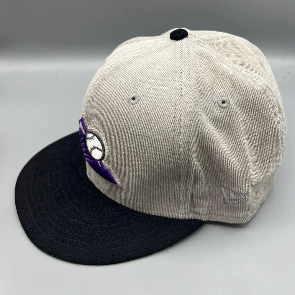 Colorado Rockies Hat Men 7 5/8‎ Gray Black 59Fifty New Era Fitted Cap New